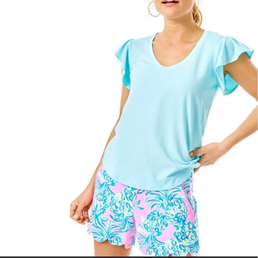Lilly Pulitzer XL blue Ibiza Crawford Top
